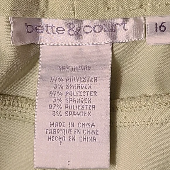 Bette & Court size 16 lime green capri pants - Picture 9 of 9